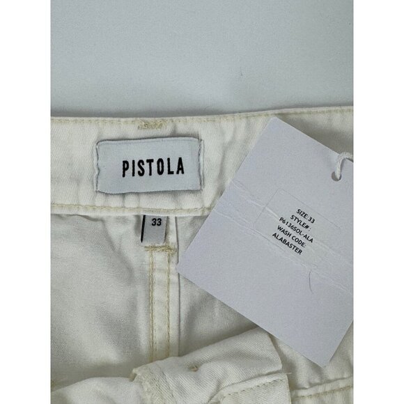 Pistola NEW Revolve Tammy High Rise Trouser Ivory Women's 33 Button Fly Casual - Picture 7 of 11